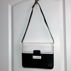 Vintage Escada Bag black cream leather